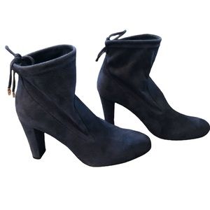 Unisa || Unressie Blue Fabric Heeled Booties